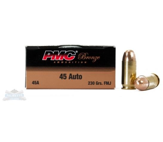 PMC Bronze 45 Auto/ACP 230gr FMJ Ammunition 50rds – 45A