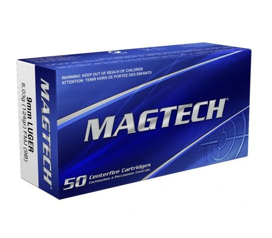 Magtech 9mm Luger 124gr FMJ Ammunition 50rds – 9B