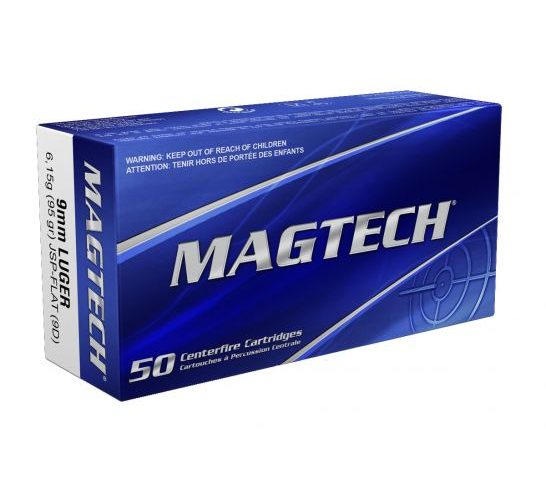 Magtech 9mm Luger 95gr JSP Ammunition 50rds – 9D