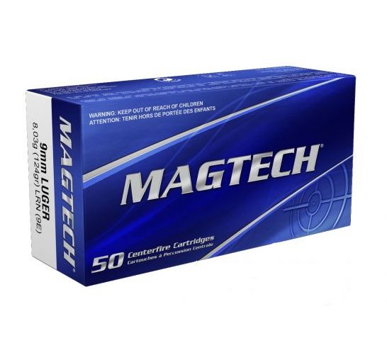 Magtech 9mm Luger 124gr LRN Ammunition 50rds – 9E