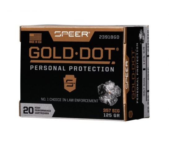 Speer Gold Dot .357 SIG 125 GR HP 20 Rounds Ammunition – 23918