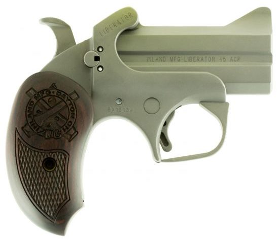 Inland Liberator 45 ACP 2 Round Semi Auto Break Open Pistol, Stainless – ILMDER45