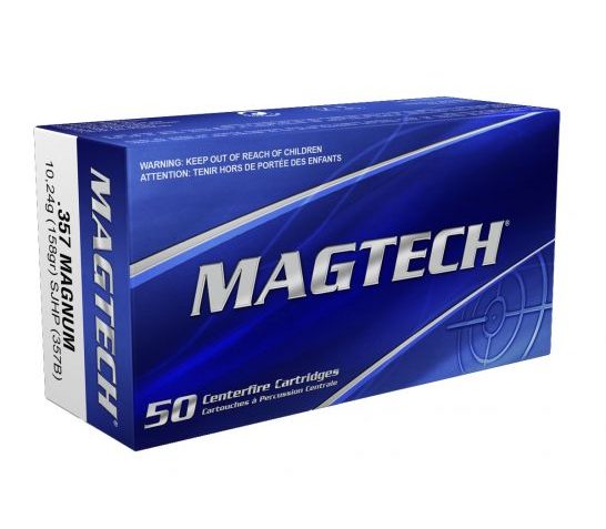 Magtech 357 Magnum 158gr SJHP Ammunition 50rds – 357B