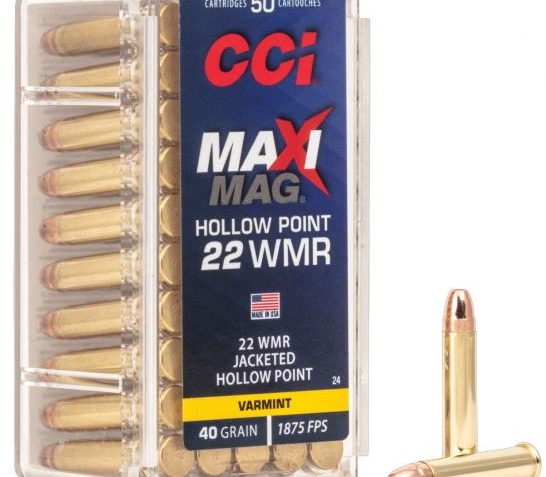 CCI .22 Winchester Magnum Rimfire 40 Grain Jacketed Hollow Point Ammunition 50rds – 0024