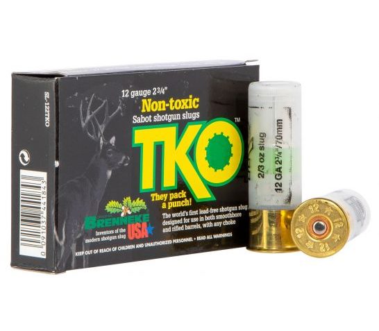 Brenneke USA TKO 12 Gauge 2.75" Shotgun Sabot Slug, 5/box – SL-122TKO