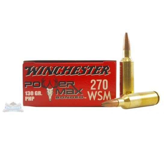 Winchester 270 WSM 130gr PowerMax Bonded Ammunition 20rds – X270SBP