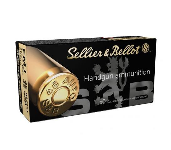 Sellier & Bellot 45 Auto/ACP 230gr FMJ Ammunition 50rds – SB45A