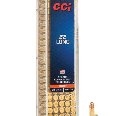 CCI Long HV 29 gr Copper-Plated Round Nose .22lr Ammo, 100/box – 0029