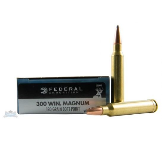 Federal 300 Winchester Magnum 180gr SP Power-Shok Ammunition 20rds – 300WBS