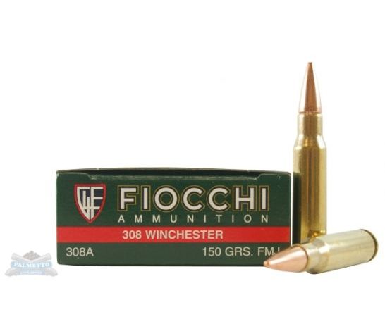 Fiocchi 308 Winchester 150gr FMJBT Ammunition 20rds – 308A