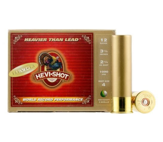 Hevi-Shot 12ga 3.5" 2-1/4oz #4 Hevi-13 Shotshell Ammunition 5rds – 43524