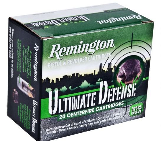 Remington 9mm 124gr BJHP Ultimate Defense Ammunition, 20 Round Box – HD9MMBN