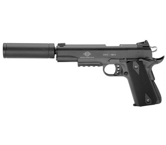 German Sports Guns 1911 Pistol with Fake Suppressor .22LR, Black – 1911ADOP