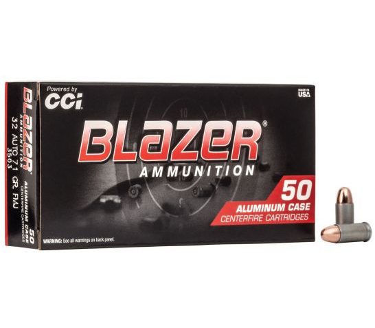 CCI Blazer 32 Auto/ACP 71gr FMJ Aluminum Cased Ammunition 50rds – 3503