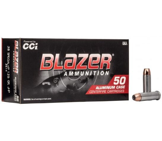 CCI Blazer 125 gr Jacketed Hollow Point .38 Spl +P Ammo, 50/box – 3514