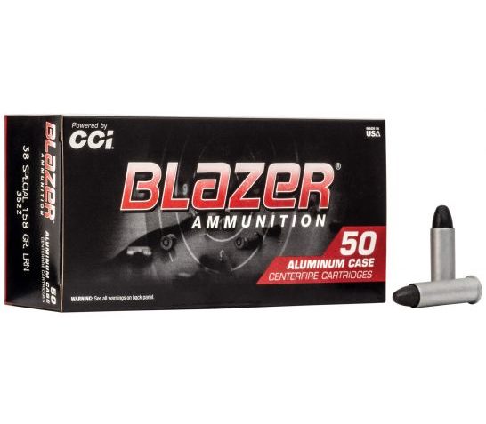 CCI Blazer 38 Special LRN  Aluminum Case Ammunition 50rds – 3522