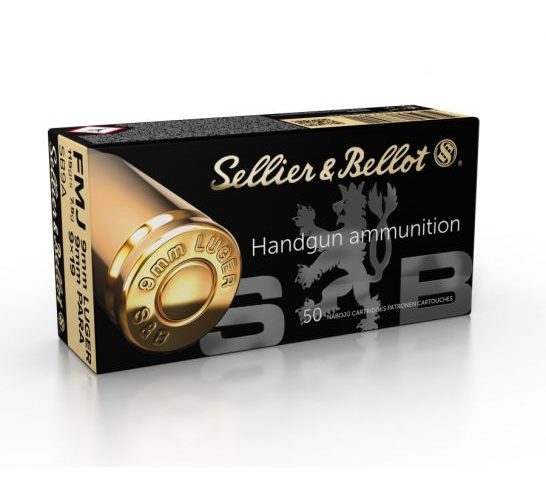 Sellier & Bellot 9mm 115gr FMJ Ammunition 50rds – SB9A