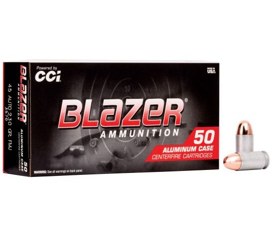 CCI Blazer 45 Auto/ACP 230gr FMJ Aluminum Cased Ammunition 50rds – 3570