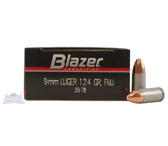 CCI Blazer 9mm 124gr FMJ Aluminum Case Ammunition 50rds – 3578