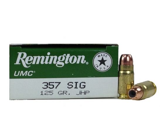 Remington UMC 357 Sig 125gr JHP Pistol Ammunition 50rds – L357S2