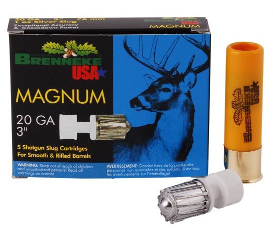 Brenneke USA Magnum 20 Gauge 3" Shotgun Slug, 5/box – SL-203M