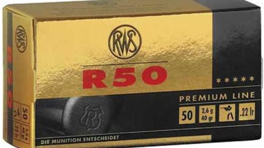 RWS R50 22LR Premium Match 40 Gr, C CLASS, 50rd Box