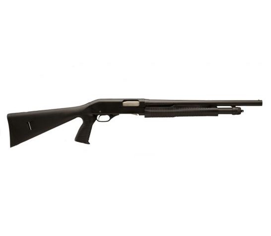 Stevens 320 Security Pump Action 18.5" 12 Gauge Shotgun with Pistol Grip, Black – 19485