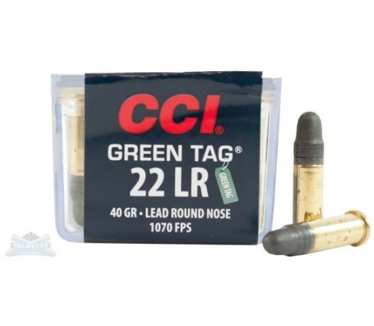 CCI .22 Long Rifle 40gr LRN Green Tag Ammunition 100rds – 0033