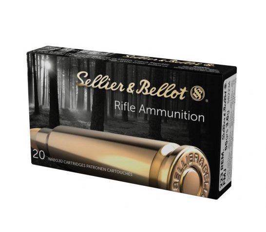 Sellier & Bellot 223 Remington 55gr FMJ Ammunition 20rds – SB223A