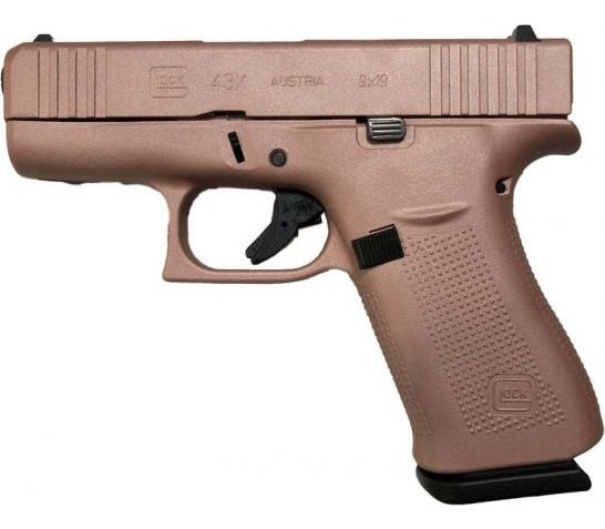 Glock G43X 9mm 10rd 3.39" Pistol, Rose Gold – PX4350204