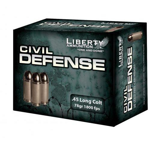 Liberty 45 Colt 78gr HP Civil Defense Ammunition 20rds – LA-CD-45-031