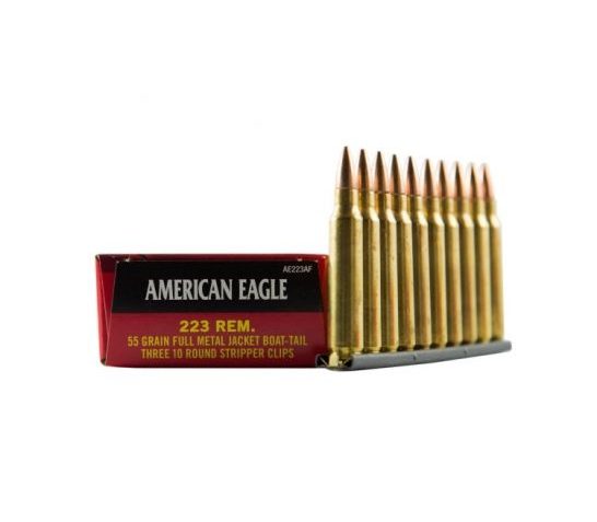 American Eagle 223 55gr FMJBT Ammunition 30rds – AE223AF