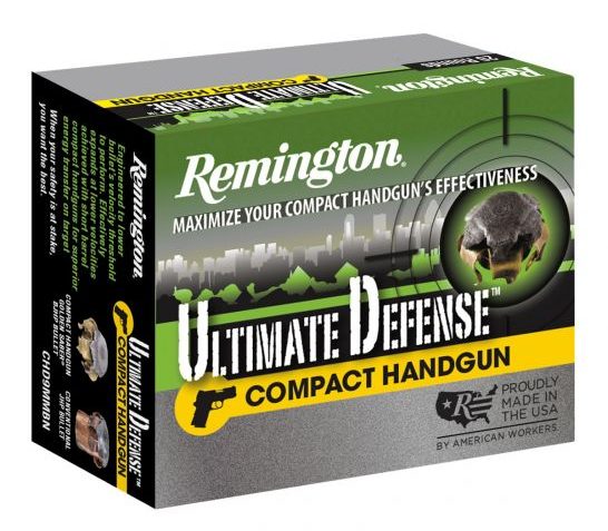 Remington 9mm 124gr GJHP Ultimate Defense Compact Handgun Ammunition 20rds – CHD9MMBN