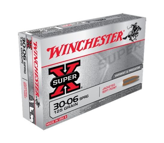 Winchester Super-X 30-06 Springfield 125 Grain Ceneterfire Rifle Ammunition, 20rds – X30062