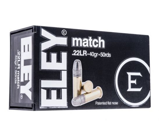 ELEY Match .22 LR 40gr Ballistic Performance Ammunition, 50 Rounds u2013 01100