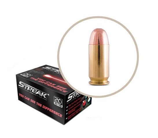 Ammo Inc STREAK .45 Auto/ACP 230gr TMJ Tracer Practice Ammo, 20 Rounds – 45230TMC-STRK-RED