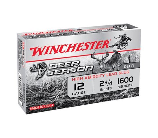 Winchester 12 Gauge 2.75" 1 1/4oz Deer Season Slug, 5 Rounds – X12DS