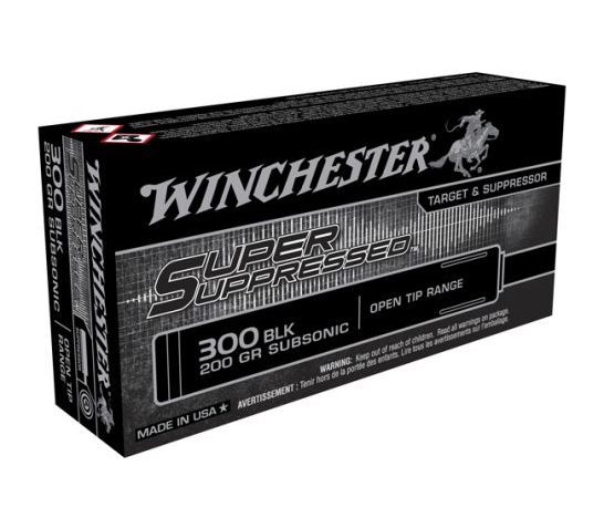 Winchester .300 AAC Blackout 200 gr Super Suppressed Subsonic Ammunition, 20 Rounds – SUP300BLK