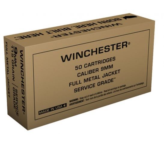 Winchester Service Grade 9mm 115gr FMJ 50 Rounds Aummunition – SG9W