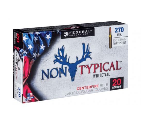 Federal 270 Win 150gr Soft Point Non-Typical Whitetail Rifle Ammunition, 20 Rounds – 270DT150