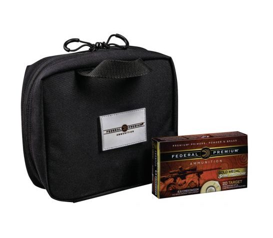 Federal  6.5 Creedmoor Gold Medal Sierra MatchKing Ammunition, 80 Rounds with Ammo Bag – GM65CRD1BAG1