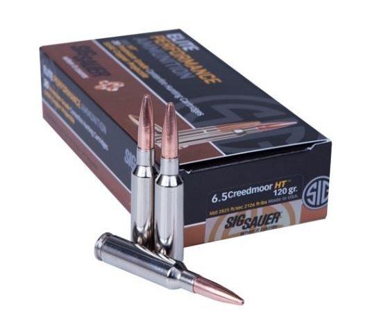 Sig Sauer 6.5 Creedmoor 120 Grain Elite Match Grade HT Rifle Ammunition, 20 Rounds – E65CH1-20