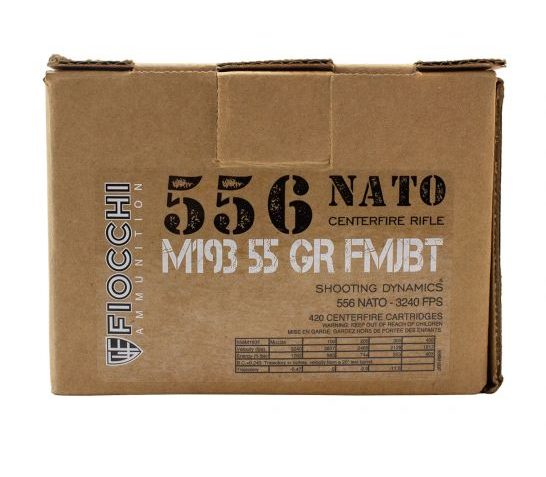 Fiocchi 5.56x45mm Ammo M193 55 gr 420rds 556M193F