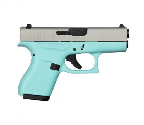 Glock G42 .380 ACP Silver Aluminum Cerakote and Robin Egg Blue Subcompact Pistol – UI4250204RESA