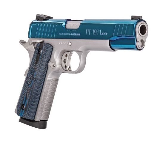 Taurus PT-1911 .45 ACP Stainless Steel & Blue Pistol – 1-191109B-VZ