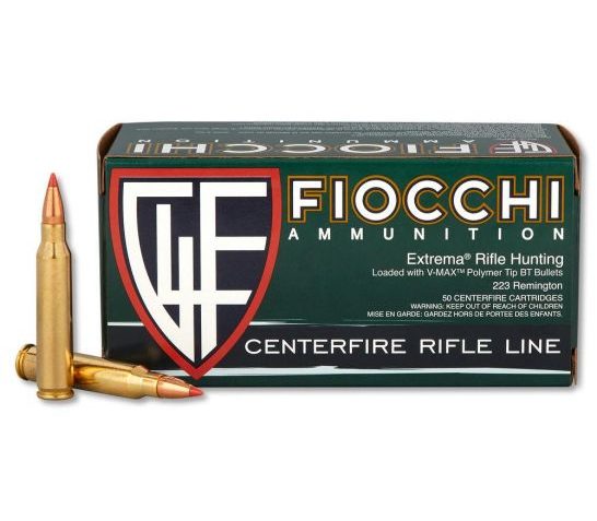 Fiocchi Extrema .223 Remington 50 gr VMAX 50 Rounds Ammunition – 223HVA50