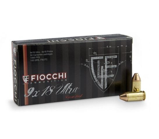 Fiocchi Specialty 9x18mm Ultra 100 gr 50 Rounds Ammunition – 9X18