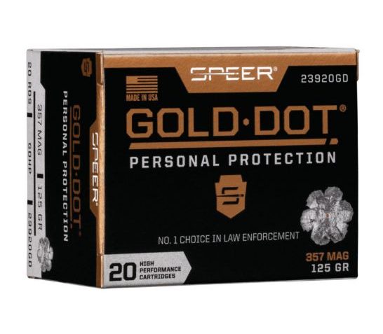 Speer Gold Dot Personal Protection .357 Mag 125 gr 20 Rounds Ammunition – 23920GD