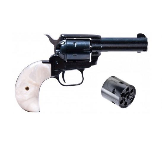 Heritage Rough Rider .22 LR/.22 Magnum Combo 3.75" 6 Round Revolver, Mother of Pearl Birds Head Grip