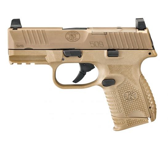 FN 509 Compact MRD 9mm 15rd 3.7" Pistol, FDE – 66-100574